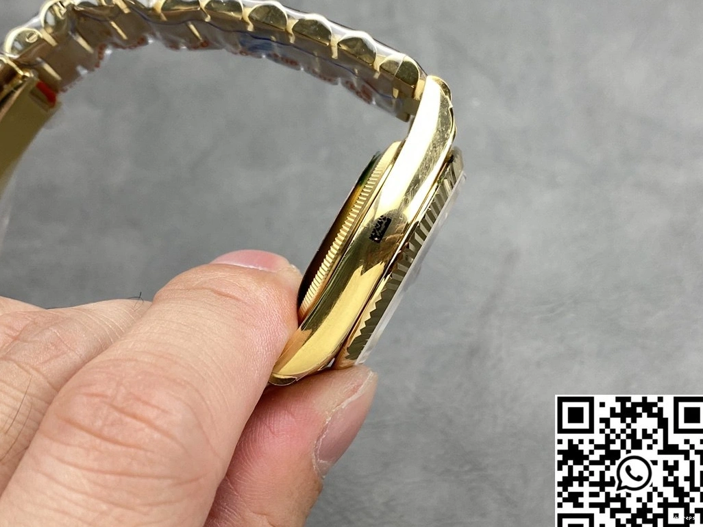 36mm v5 Yellow QF Date M128238-0130 Tungsten Gold Steel Dial Rolex Green Factory Day 0414